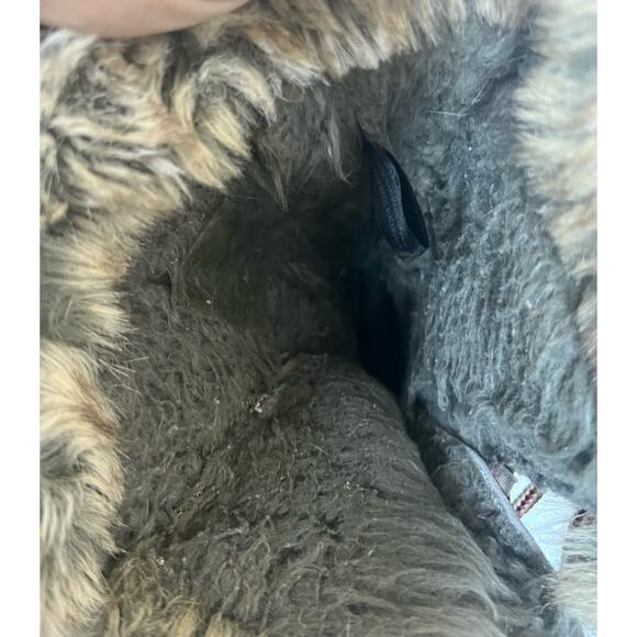 KHOMBU North Star Snow Waterproof Winter Faux Fur Brown Black Mid Calf Boots 9 - Picture 12 of 13